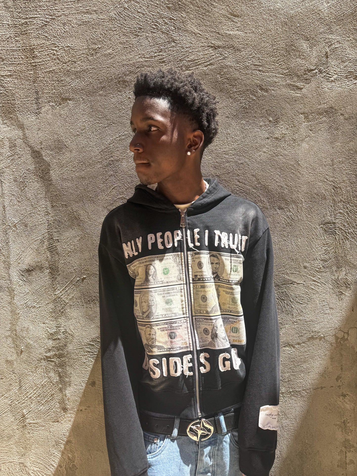 BLACK “Only People I Trust” ZipUp