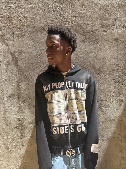 BLACK “Only People I Trust” ZipUp